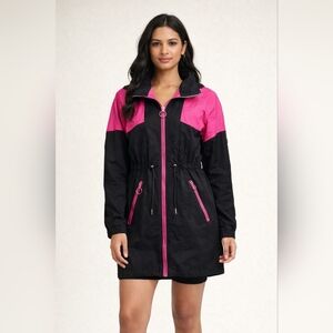 Revamped Black and Pink Windbreaker Jacket